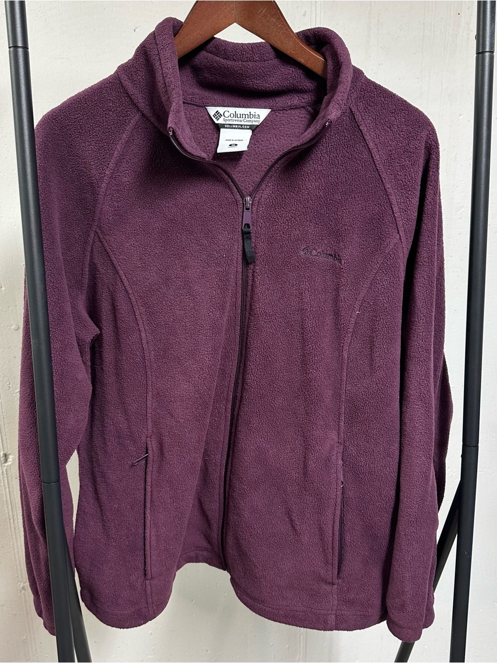Columbia Women's Deep Plum Full-Zip Fleece Jacket